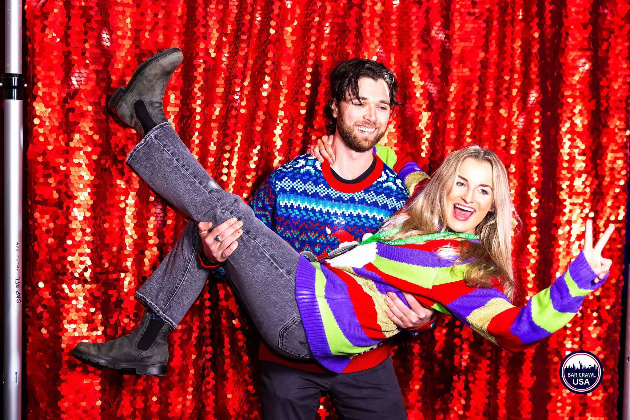 Greenville Ugly Sweater couple